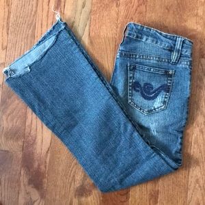 BONGO bootcut jeans; perfect medium wash
